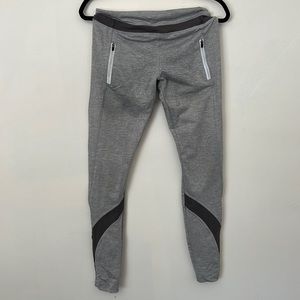 Forever 21 leggings medium gray and dark gray trim